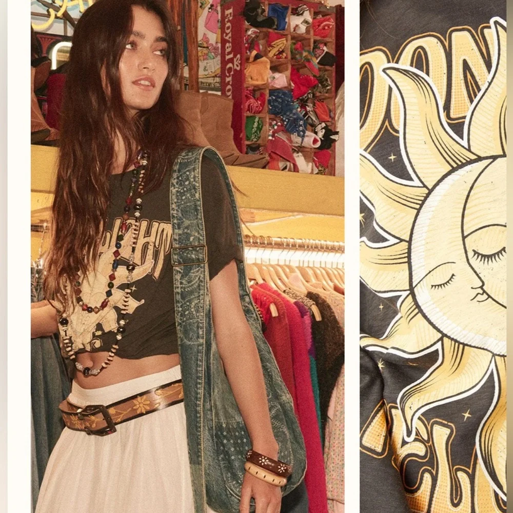 NEW SPELL - Moonlight Biker Tee - Charcoal - Picture 2 of 8